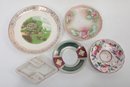 Large Group Of Antique Porcelain Ceramic Decorative Glass - See Images For Maker's Marks