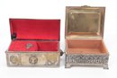 Group Of Vintage Trinket Jewelry Boxes Including Picture Frame