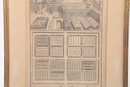 13 1/2' X 19' Framed 1700's Benard Fecit Print Jardin Potager Couches (layered Vegetable Garden)'