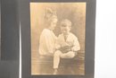 Three Early 1900's Studio Photograph Of Two Children