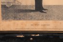 16 1/2' X 21' Original Framing Kellogg Silhouette Print De Witt Clinton With Reverse Painted On Glass 'Mat'