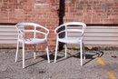 Pair Of Outdoor Heavy Duty Resign Bistro Chairs