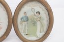 Two 8' X 10' Oval Framed Maud Humphrey Prints - Tennis & Dancing