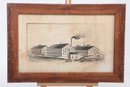 21 1/2' X 14 1/2' Framed 1880's Kyes & Woodbury Worcester Mass. Birds Eye View Foundry And Machine Putnam CT