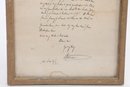 10' X 13' Framed January 1, 1888 Correspondence From Sir Robert Nicholas Fowler, Gastard House Corsham