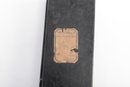Circa 1900 Black Lacquer With Print Of Children Pencil Box With Contents
