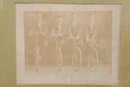 15' X 12' Framed Circa 1890 Cabinet Card Photograph 4 Bicycle Messenger Service Team