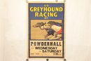 1920's Hand Drawn Powderhall Greyhound Racing Broadside In Original Mailing Tube