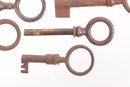9 Antique Round Head Skeleton Keys
