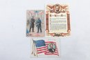 (CIVIL WAR) (LEATHER) 1866 LIFE OF LINCOLN W/ POSTCARDS