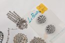 Large Lot Clear Rheinstone Jewelry And Buttons