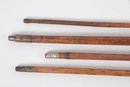 4 Early 1900's Stag Antler Handle Walking Canes