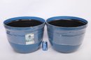 Lot Of 2 Southern Patio Resin Planter 20' X 15' Blue