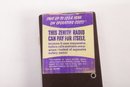 1960's Zenith Royal 59 Trnsistor Radio NOTE Battery Notice On Radio Back