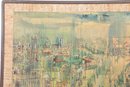 Very Large Mid Century Modernist Painting On Board Mixed Media - Signed Lee ....