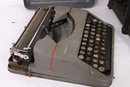Group Of 3 Vintage Typewriters From Hermes, Underwood No. 5 And Remington Porto-rite