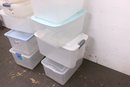 Group Of Various Storage Bins Totes With Lids