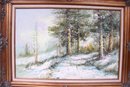 Vintage Landscape Oil On Canvas Painting - Signed By KHAN ?