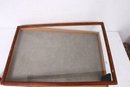 Vintage Wood & Glass Tabletop Display Case - Perfect For Trade Show, Flea Market, Jewelry Showcase, Etc