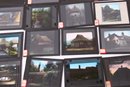 Vintage Group Of Color Glass Slides Showing Images Of Thatch Roofing And The Technique