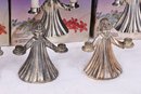 Huge Lot Of International Silver Company Silverplate Christmas Angel Lights Candleholder