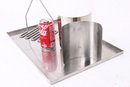 Group Of Made In Italy 18/10 Stainless Steel Food Tray With Large Masher And Wine Support Holder
