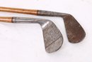 Group Of Wilson Aim Rite Vintage Wooden Shaft Golf Clubs