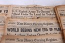 Group Of Vintage WWII 1940's Newspapers - New Haven Evening Register, New York Times & More