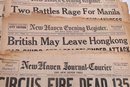 Group Of Vintage WWII 1940's Newspapers - New Haven Evening Register, New York Times & More