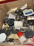 Lot Of Vintage Watch Repairman Parts Including Crystals