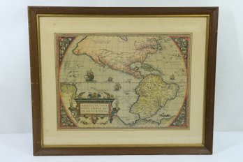 Framed Vintage Map