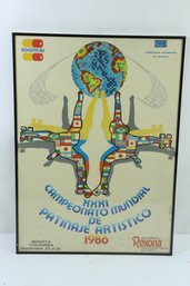 1986 World Figure Skating Championship Poster From Bogata Colombia