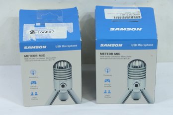 2 Samson Meteor Mic SAMTR USB Studio Condenser Microphone
