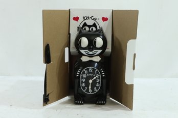 Kitty Cat Wall Clock Classic Retro Rolling Eyes Wagging Tail Made In USA