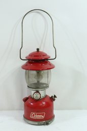 1971 Red Coleman 200a Sunshine Night - Pyrex 6-71 Single Mantle Lantern With Bottom Attachment
