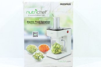 Nutrichef Electric Food Spiralizer Slicer Chopper - 3-in-1 Vegetable Processor