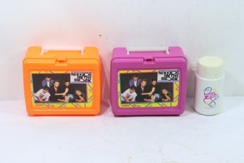 2 Vintage New Kids On The Block  Aladdin Plastic Lunchbox & 1 Thermos