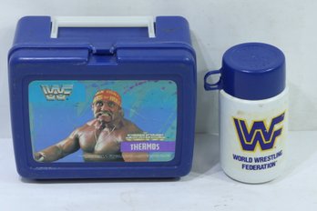 Vintage WWF Hulk Hogan  Aladdin Plastic Lunchbox & Thermos