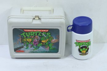 Vintage Teenage Mutant Ninja Turtles  Aladdin Plastic Lunchbox & Thermos