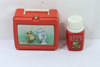 Vintage Star Wars Return Of The Jedi Aladdin Plastic Lunchbox & Thermos