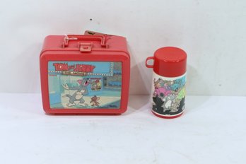 Vintage Tom & Jerry  Aladdin Plastic Lunchbox & Thermos NEVER USED