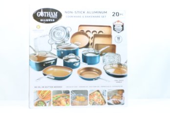 Gotham Steel Pots Pans 20-Piece Nonstick Cookware And Bakeware Set Graphite New