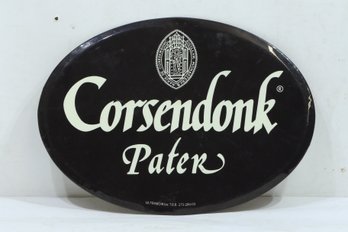 Corsendonk Patek Beer Sign Tin Tacker Belgium Promo Sign