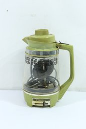 Vintage Proctor Silex Citation Percolator Glass Electric Coffee Pot Green