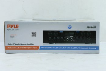 Pyle PTA44BT 4-Ch. Bluetooth Amplifier Stereo Receiver System, With FM Radio