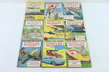 9 1950's Popular Mechanics Magazines