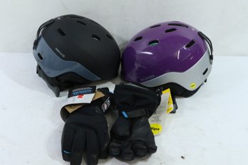 2 Wildhorn Kids Ski Helmets & Gloves New