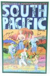 LSOUTH PACIFIC - Kelli OHara  FULL CAST Signed Broadway Poster Windowcard RARE