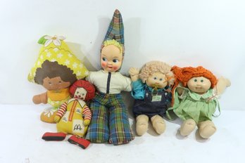 Group Of Vintage Dolls Includes Cabbage Patch , McDonalds, & More