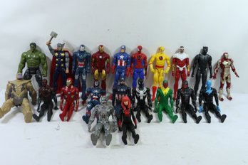 Huge Group Of 12' Marvel Plastic Figures